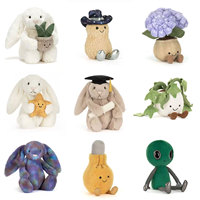 Groothandel Schattige Vossen, Fruitjes en Kleine Dieren Superzachte Pluche Populaire Sleutelhangers Rustgevende Speelgoedjes Verjaardag Kinderen Grote Maat