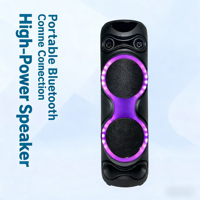 Enceinte portable 5.0 avec AUX, basses puissantes, longue autonomie, lumières LED RGB pour fêtes, voyages et usage domestique
