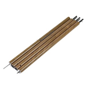 Aluminum Alloy Tarpaulin <b>Tent</b> Support Poles 28mm Diameter Wood Grain 4 Sections 240cm Length - Product Image 2