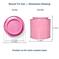 En stock, boîte ronde empilable en métal avec couvercle à double niveau, pour le stockage du thé, du café, des bonbons, du chocolat, couleur unie, logo personnalisé