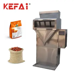 KEFAI Semi Auto 4 Head Linear Weigher Dried Fruit Granule Bag Filling Machine Vertical Granular Weighing And Filling Machine