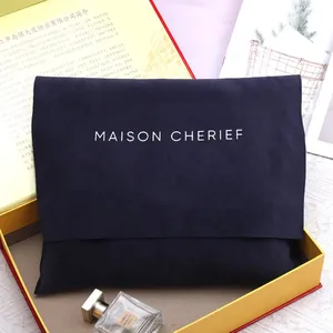 Pochette à bijoux en velours personnalisée, sac cadeau doux avec rabat, emballage élégant pour bijoux avec logo pour marque et promotion - Product Image 6