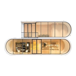 บ้านคอนเทนเนอร์ทรงกลมสมัยใหม่ พื้นที่อยู่อาศัยแบบพกพาสำหรับ - Product Image 2