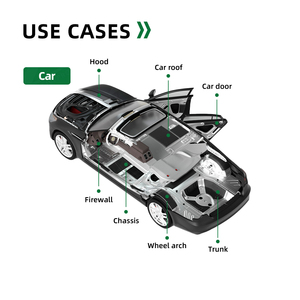 Alfombrillas Autoadhesivas de 3 Materiales para Insonorización de Automóviles, Espuma de Aluminio, Láminas de Aislamiento de Goma Butilo, Amortiguación Acústica para Oficina - Product Image 4
