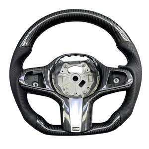 Volante da Corsa Personalizzato in Vera Fibra di Carbonio a 3 Razze con Impugnatura da 35mm per Serie 3, Serie 6, G05, <span class=keywords><strong>G20</strong></span>, <span class=keywords><strong>G30</strong></span> - Product Image 3