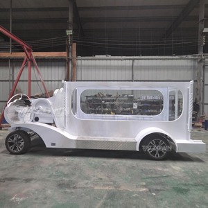 Carro Fúnebre Eléctrico Blanco Elegante con Espacio Interior Ajustable para Atuendos Fúnebres, Ideal para Eventos Conmemorativos - Product Image 5