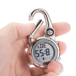 Orologio Multifunzione Luminoso con Moschettone, Timer, Allarme e Bussola - Portachiavi da Esterno per Lavoro e <span class=keywords><strong>Studio</strong></span> - Product Image 2