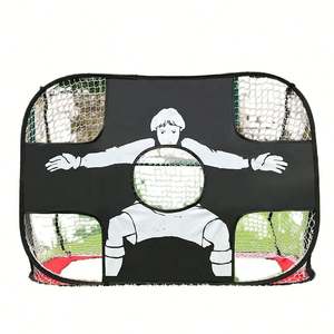 But de football portable pour enfants - Cible d'entraînement de football légère avec sac de transport, équipement sportif intérieur/extérieur pour la pratique - Product Image 1