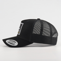 Casquette Trucker OEM en Gros de Haute Qualité, 5 Panneaux, avec Patch Tissé, en Maille, en Coton Respirant, Courbée, Structurée, Réglable, Tendance, pour la Plage
