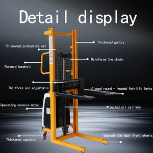 EPJ4170 400Kg 1,7 M Marco de una sola puerta Plataforma apiladora semieléctrica ligera y apilador de doble propósito de horquilla - Product Image 6