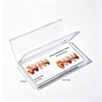 Boîte d'emballage personnalisée de luxe pour faux ongles, conteneur de rangement vide en gros pour manucure