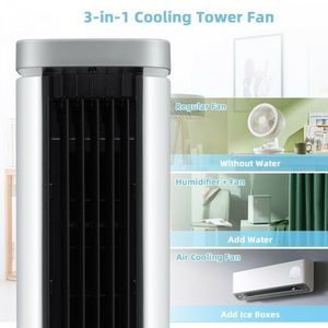 Portable Evaporative Air Cooler With Timer For On The Go Cooling White Plastic Freestanding USB Powered - Product Image 1