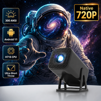Vente en gros de projecteurs intelligents Android WiFi Full HD 720P, projecteurs vidéo portables, fabricant de projecteurs de cinéma maison OEM ODM