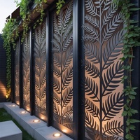 Panneaux de clôture décoratifs en métal à motif floral pour jardin et balcon, en acier découpé au laser noir, pour l'intimité - Vente en gros QUYANG