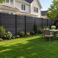 Panneaux de clôture WPC co-extrudés, clôture composite d'extérieur, sans entretien, respectueux de l'environnement, mur d'intimité pour jardin et cour