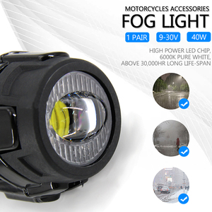 Luces Antiniebla Delanteras para Ninja400/<span class=keywords><strong>650</strong></span>/250/300 Z1000 Z1000SX <span class=keywords><strong>ER6</strong></span> ER6F, Lámpara Auxiliar de Conducción con Protectores, Kit de Cables y Relé - Product Image 2