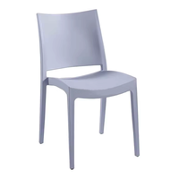 Chaises de salle à manger modernes en plastique PP de haute qualité, avec dossier et sièges confortables, pour la maison, les hôtels familiaux et les restaurants