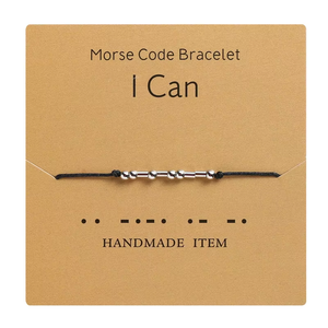 Pulsera de pareja de cartas de código <span class=keywords><strong>Morse</strong></span> Never Give Up - Product Image 3