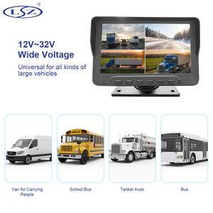 Espelho Retrovisor de 7 Polegadas para Carro e Caminhão com Auxílio de Reversão, BSD, Ponto Cego, 4 Canais AHD 1080p, Gravador de Vídeo Carplay e Monitor LCD - Product Image 3