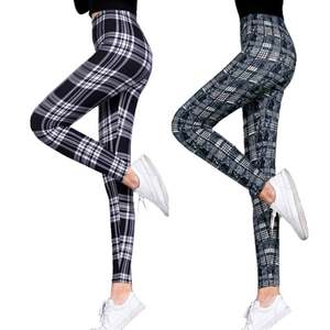 Leggings à carreaux pour femmes, pantalon sexy, leggings push-up, leggings de fitness tendance, leggings de sport, taille haute, pantalon grande taille J0034 - Product Image 1