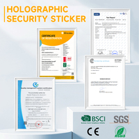 Étiquette holographique de protection de marque à finition brillante, autocollant holographique 3D hautement réfléchissant pour la sécurité en gros