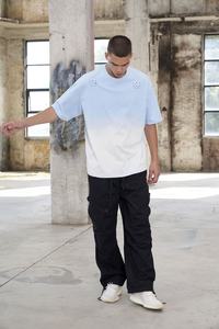 เสื้อยืดสำหรับผู้ชายทรงหลวมสีมิเนอรัลแอซิดว่างซักได้250กรัมเสื้อยืดผ้าฝ้ายโอเวอร์ไซส์ที่ดูเป็นทุกข์ - Product Image 4