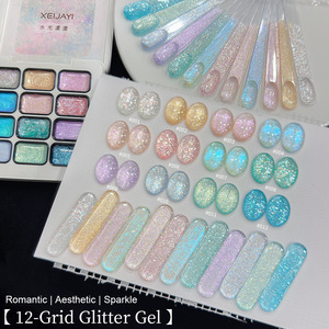 Gel UV pour ongles effet œil de chat super brillant, pailleté, pour estampage et transfert sur plaque, pour manucure, vente en gros - Product Image 4