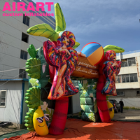 Arche gonflable publicitaire extérieure pour événements, motif animal, idéale pour fêtes estivales - Arche gonflable Flamant rose