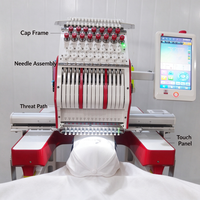 Machine à broder numérique pour t-shirts avec 12 aiguilles pour une décoration rapide des vêtements