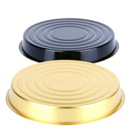 580ml grande plaque de plateau de nourriture en aluminium pour Pizza à emporter cercle de plateau de nourriture à emporter