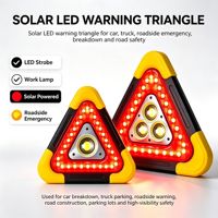 Solar-LED-Warndreieck Blinkende Notfall-Sicherheitsleuchte mit Arbeitslampe für Auto und LKW Großhandel Zx