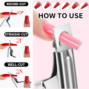 Formes d'ongles en plastique professionnelles <span class=keywords><strong>pince</strong></span> de <span class=keywords><strong>manucure</strong></span> poussoir à cuticules lime à ongles nettoyage des ongles ensemble de brosses plates - Product Image 3