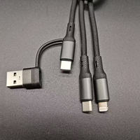 Cable de Carga Rápida de Alta Calidad de 100W, Negro, Trenzado de Nailon, 5A, con Conductor de Cobre Puro para iPhone 17/18, Computadora y Auriculares