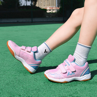 Chaussures de badminton à velcro pour enfants, antidérapantes, respirantes, baskets de tennis de table pour jeunes, chaussures de sport d'intérieur pour enfants, équipement d'entraînement OEM