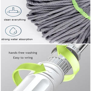 Balai serpillère auto-essoreur mains libres en microfibre à tête ronde, haute capacité de déshydratation, facile à utiliser pour le nettoyage des sols secs et humides - Product Image 3