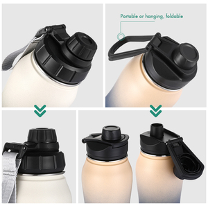 Độc đáo bầu hình dạng chân không cách nhiệt thép không gỉ Thermo thể thao Chai Nước Uống nhiệt chai với vòi Nắp - Product Image 6