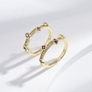 custom plata s925 silver girls summer small fine <b>ring</b> 2026 colored stone <b>stacking</b> 18k gold plated zircon bow flower cheap <b>rings</b> - Product Image 5