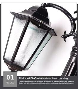 حديقة LED 2 رأس منظر طبيعي على الطراز الأوروبي في الهواء الطلق مصابيح عمود الحديقة للأماكن الخارجية - Product Image 2