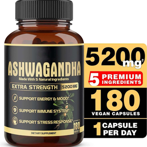 Capsules d'Ashwagandha 5200mg Extra Fortes, 120 Comprimés, Extrait de Racine Biologique pour le Soulagement du Stress, l'Amélioration de l'Humeur et le Soutien Énergétique, Complément Alimentaire - Product Image 4