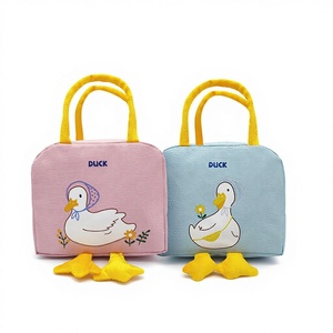 Borsa Termica per Pranzo Stile Giapponese con Cartone Animato Paperino, per Studenti e Lavoratori, in Tessuto Oxford Isolante BDH-12 Multiuso - Product Image 1