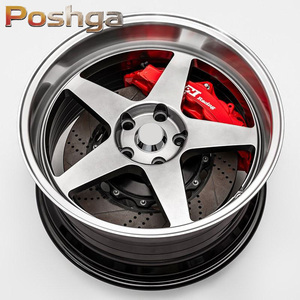 Jantes Flow Forming à rebord profond 15 16 17 18 pouces, <span class=keywords><strong>5</strong></span> branches, 4x100 5x100 5x114.3 pour Civic, Subaru WRX, JDM et voitures particulières - Product Image 4