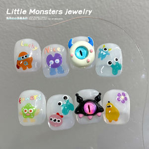 เครื่องประดับตกแต่งเล็บ 3 มิติ สไตล์ใหม่สุดฮิต ลายตาปีศาจ น่ารัก สไตล์มอนสเตอร์และแมว สำหรับร้านเสริมสวย - Product Image 4