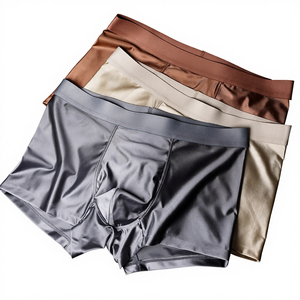 Sous-vêtements de luxe en satin de haute qualité pour hommes, caleçons confortables, <span class=keywords><strong>boxer</strong></span> doux comme de la glace - Product Image 1