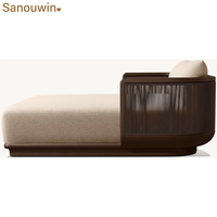 Lit de repos en aluminium, lit de repos de luxe pour patios et jardins, confort toutes saisons