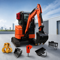 Mini-excavatrice 2 tonnes, stock USA, pelle hydraulique 3,5T, diesel, cabine fermée, climatisation, fournisseur local, petite taille, livraison gratuite
