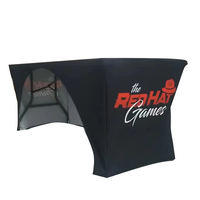 Nappes à dos ouvert Logo de marque imprimé numérique Couverture de table ajustée personnalisée pour stand de marché