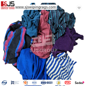 ワイプクロス中古服ラグ服綿工業用クリーニングTシャツラグtrapos blancos de limpieza de algodon - Product Image 5