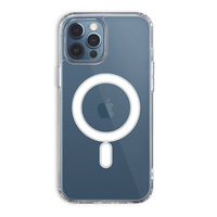 Coques de Téléphone Magnétiques Transparentes Antichoc avec Logo et Recharge MagSafe Sûre pour iPhone 15 14 13 Pro Max