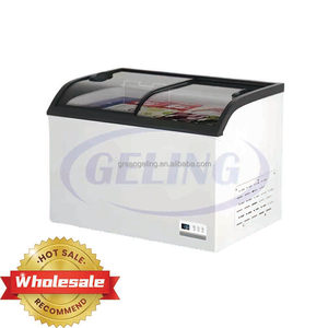 Thương Mại Châu Âu Đảo Tủ Đông Thương Mại Lớn Mát Thương Mại 350L Hàng Đầu Kính Cửa Trượt Điện Thoại Di Động Ngực Tủ Đông Tủ Đông Sâu Tủ Đông - Product Image 2