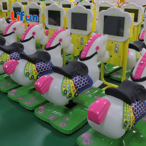 Trẻ em trong nhà đồng tiền hoạt động 3D ngựa <span class=keywords><strong>Kiddie</strong></span> Swing <span class=keywords><strong>Rides</strong></span> Video Trò chơi giải trí đi xe với màn hình trò chơi tương tác - Product Image 6